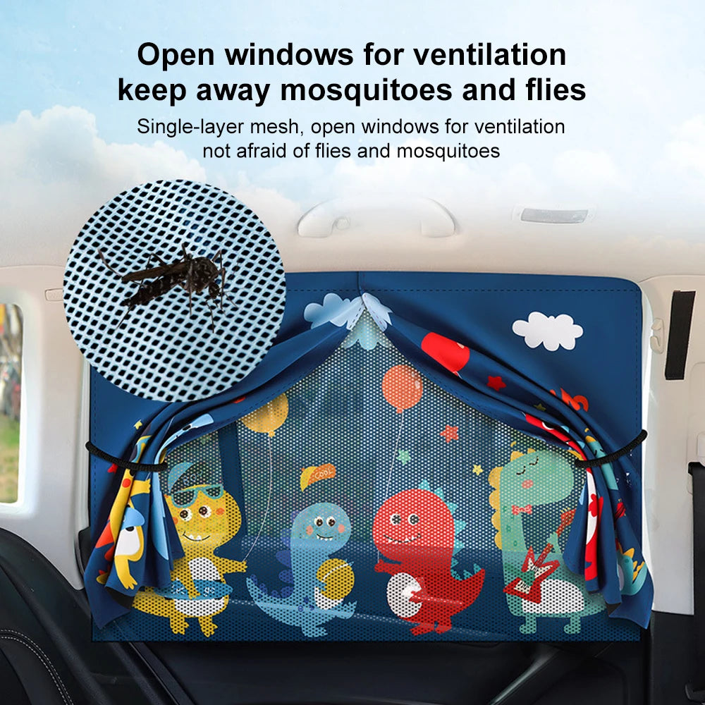 Car Cartoon Magnet Side Window Sunshade